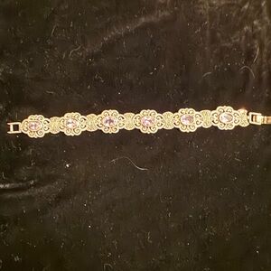 7” Marcasite bracelet with amethyst